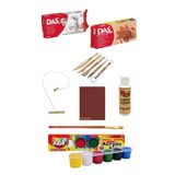 Das Beyaz Kahve Seramik Kili 2x500gr Funnykids 15 Ml Akrilik 6lı Vernik Zımpara Hamur Kesme Teli Set
