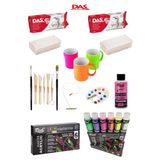 Das Beyaz Seramik Kili 2x500gr Rich Mastermix Akrilik Boya 60cc 6lı Set Neon Set