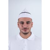 Das Uniform Chef Bone Kep Aşçı Şef Şapkası Beyaz ( Siyah Biyeli )