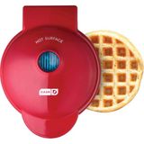 Dash Mini Yapışmaz Waffle Makinesi, Hızlı Isınan ve Kullanıcı Dostu - Kırmızı