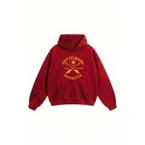 DASH WEAR Unisex Erkek/Kadın Harry Potter Gryffindor Baskılı Oversize Pamuklu Kapüşonlu Sweatshirt