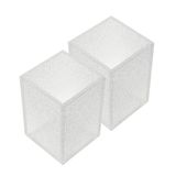 Dasher Products Akrilik Kalemlik Düzenleyici İki Paket, Ofis Malzemeleri, Makyaj Fırçası Aksesuarları, Diş Fırçası, Saç Fırçası, Gözlükler ve Daha Fazlasını Saklamak için 5 mm Kalın Şeffaf Kalemlik. Kalem Kabı Düzenleyici (Şeffaf Parıltı)