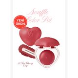 dasique Yoğun Pigment Sunan Köpük Yapıda Kadife Bitişli Ruj & Allık Souffle Color Pot 23 Fog Cherry
