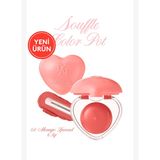 dasique Yoğun Pigmentli Köpük Yapıda Kadife Bitişli Ruj & Allık Souffle Color Pot 04 Mango Spread