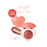 dasique Yoğun Pigmentli Köpük Yapıda Kadife Bitişli Ruj & Allık Souffle Color Pot 06 Mocha Bun