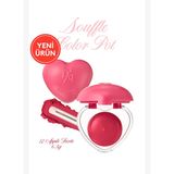 dasique Yoğun Pigmentli Köpük Yapıda Kadife Bitişli Ruj & Allık Souffle Color Pot 12 Apple Tarte