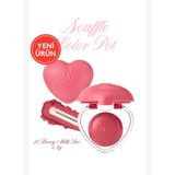 dasique Yoğun Pigmentli Köpük Yapıda Kadife Bitişli Ruj & Allık Souffle Color Pot 13 Berry Milk Tea