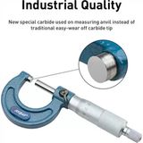 Dasqua 100-125mm Mekanik Dış Çap Mikrometre 0.01mm Paslanmaz Mil 4111-8125A