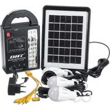 Dat AT-999 Güneş Enerjili Solar Aydınlatma Sistemi Siyah El Feneri LED Ampul ile Özellikli