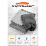 DAT35 NewYorkDry Mikrofiber Oto Temizlik Seti – Kurulama Havlusu Cam Bezi Araba Yıkama Eldiveni
