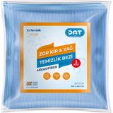 Dat35 Sihirli Mikrofiber 40X40 cm Zor Kir Yağ Temizleme Ankastre Ocak Davlumbaz Temizlik Bezi 3 Adet - Renkli - Standart