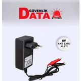 Data Güvenlik 6V Akü Şarj Cihazı Şarj Aleti Akülü Araba Araç Için 6V Adaptör