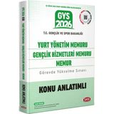Data Yayınları 2026 Gys Gençlik Ve Spor Bakanlığı Yurt Yönetim Memuru Gençlik Hizmetleri Memuru Memur Konu Anlatımlı