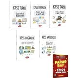 Data Yayınları Kpss Türkçe+Matematik+Tarih+Coğrafya+Vatandaşlık Özet Bilgi Kartları+Evp Akademi Tyt Paragraf Rest 17 X 21 Deneme