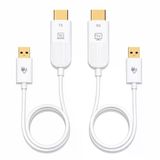 DataForce 50 Metre Kablosuz HDMI Görüntü Aktarıcı | Tak & Çalıştır, Full HD 1080P, 5GHz Wireless HDMI TX/RX