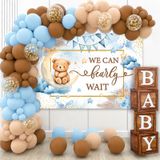 DataMoon We Can Bearly Wait Baby Shower Decorations - Harflerle Bebek Kutuları, Boho Balonlar, Oyuncak Ayı Bebek Duşu, Doğum Günü Malzemeleri, Cinsiyet Ortaya Çıkarma Parti Malzemeleri için Bearly