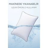 Datatek 50X70CM Nano Jel Lüks Yastık 1200GR Anti-Alerjik Pamuklu Yastık Microfiber Ultra Dolgun Silikon