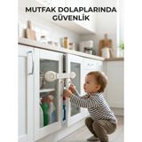 Datatek Çocuk Güvenlik Dolap ve Çekmece Kilidi Güçlü Yapışkanlı Emniyet Kilidi