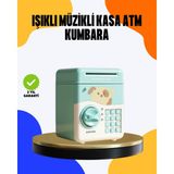 Datatek Çocuklar Için Su Yeşili Atm Kasa Tasarımlı Şifreli Kumbara - Lisinya