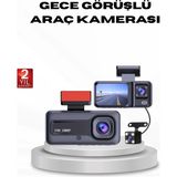 Datatek Full Hd Üç Kameralı Araç Kamerası G-Sensörlü ve Gece Görüşlü