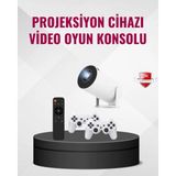 Datatek Kablosuz Mini Projeksiyon Cihazı Oyun ve Film Için Taşınabilir Ev Sineması