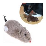Datatek Kurmalı Kedi Eğitim Oyuncağı Tüylü Peluş Fare Yakalama Interaktif Sevimli Eğlenceli Oyuncak