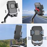 Datatek Motor,motosiklet,bisiklet ,scooter Için 360 Derece Dönebilen Dikiz Aynası Versiyonu Telefon Tutucu Aparat