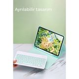 Datatek Newface iPad Air 11 (2024) Kılıf KC01 Smart Klavyeli Tablet Kılıfı - Derin Mor