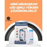 Datatek Portatif El Mikroskop – LED Işıklı, Aynı Anda Net Odaklama