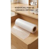 Datatek Şeffaf Kaydırmaz Dolap Içi Raflık Örtüsü 45X300 cm Koruyucu Pvc Malzeme