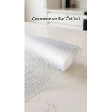Datatek Şeffaf Pvc Kaydırmaz Raflık Dolap Içi Çekmece Örtüsü 45X300 cm