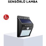 Datatek Solar Güneş Enerjili Hareket Sensörlü 4 Taraflı Bahçe Lambası – IP65 Su Geçirmez, 100 LED - Lisinya