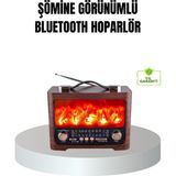 Datatek Solar Şarjlı Şömine Alev Efektli Bluetooth Hoparlör 7W Taşınabilir Ses Sistemi
