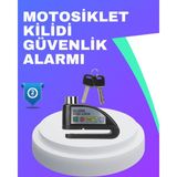 Datatek Su Geçirmez Alarm Disk Kilidi Motosiklet Scooter Bisiklet Güvenlik - Lisinya