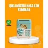 Datatek Su Yeşili Atm Kasa Görünümlü Elektronik Şifreli Çocuk Kumbarası - Lisinya
