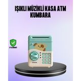 Datatek Su Yeşili Elektronik Şifreli Atm Tasarımlı Para Biriktirme Kumbarası - Lisinya