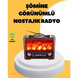 Datatek Taşınabilir Şömine Görünümlü Bluetooth Hoparlör – Solar Şarjlı, Alev Işıklı, 7W Ses