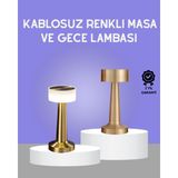 Datatek Touch Gece Lambası – Dokunmatik Kontrol, Kablosuz Kullanım, Metal Gövde