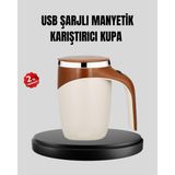 Datatek USB Şarjlı Manyetik Karıştırıcı Kupa Otomatik Karıştırma Paslanmaz Çelik