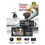 Datatek Wifi App Destekli 3 Kameralı Araç Kamerası 170 Derece Geniş Açı Gece Görüşlü G Sensörlü