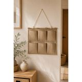 Dathcha Jüt 6 Cepli Askılı Duvar Organizeri 35 x 45 cm – Dolap İçi, Banyo, Mutfak ve Ev Düzeni İçin Çok Amaçlı Düzenleyici