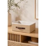 Dathcha Kapaksız Jüt Düzenleyici L Boy 35X26X15 cm Dolap Içi Raf Banyo Tekstil Organizer Saklama Kutusu - Kahverengi