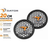 Dator 20CM Hoparlör Kapağı - Dator Logolu Kaliteli Plastik Midrange Hoparlör Kapak 20 cm - 2 Adet