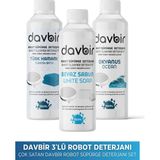 Davbir 3'lü Set Akıllı Robot Süpürge Deterjanı Beyaz Sabun,türk Hamamı,okyanus Sprey Mop Deterjanı 3x 550ML
