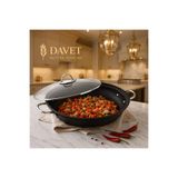 Davet 36 cm Titanyum Saç Kavurma Tavası - 36 cm Premıum Saç Kavurma Tavası