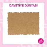 Davetiye Dünyası Not Kağıdı 7 cm x 10 cm 50 Adet Kraft Kağıt 250 gr Tebrik Kart Teşekkür Kartı Kartvizit Kartı