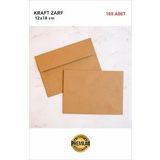 Davetiye Zarfı Kraft Zarf 100 Adet 12x18cm Buklet Zarf