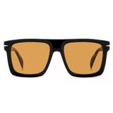 David Beckham Unisex Güneş Gözlüğü - Siyah Havana Kemik Çerçeve Turuncu Cam %100 Uv Koruma 7134/S Wr7