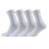 David Benjamin Unisex 4'lü Premium Kutulu Pamuklu Tenis & Kolej Çorabı Kadın & Erkek - Nefes Alabilen, Dayanıklı, Yumuşak ve Rahat, Spor, Koşu, Yürüyüş Çorabı - Dikişsiz, Ter Emici (Beyaz, 43-46)