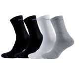 David Benjamin Unisex 4'lü Premium Kutulu Pamuklu Tenis & Kolej Çorabı Kadın & Erkek - Nefes Alabilen, Dayanıklı, Yumuşak ve Rahat, Spor, Koşu, Yürüyüş Çorabı - Dikişsiz, Ter Emici (Mix, 47-50)